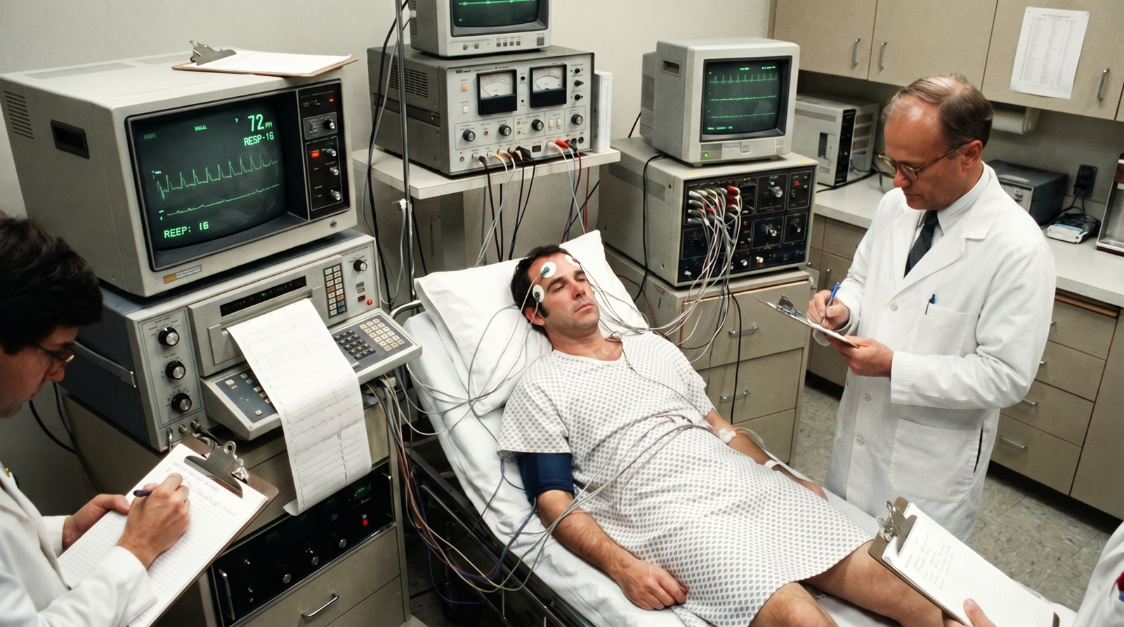 Polysomnographic sleep monitoring during a DSIP clinical trial